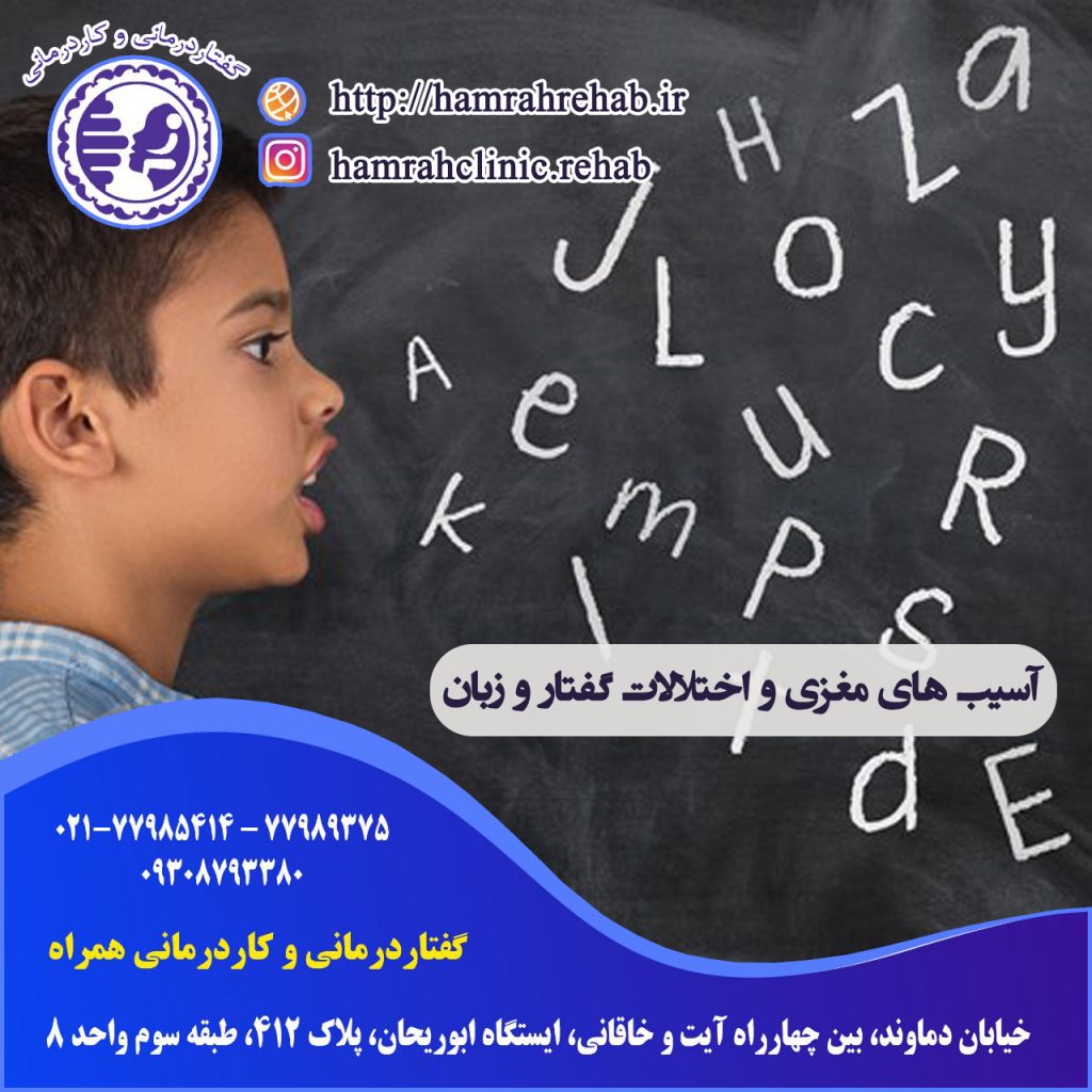 اختلال گفتار و زبان ، آسیب های مغزی ، درمان اختلالات گفتار و زبان در شرق تهران ، گفتاردرمانی خیابان دماوند تهران ، گفتاردرمانی شرق تهران